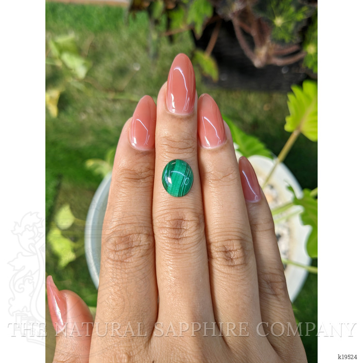 4.47 Ct. Cabochon Malachite from Russia