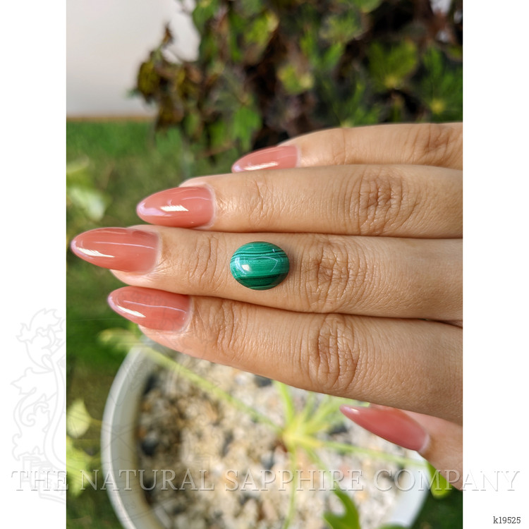 5.00 Ct. Cabochon Malachite from Russia