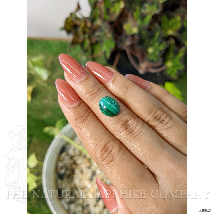 5.00 Ct. Cabochon Malachite from Russia