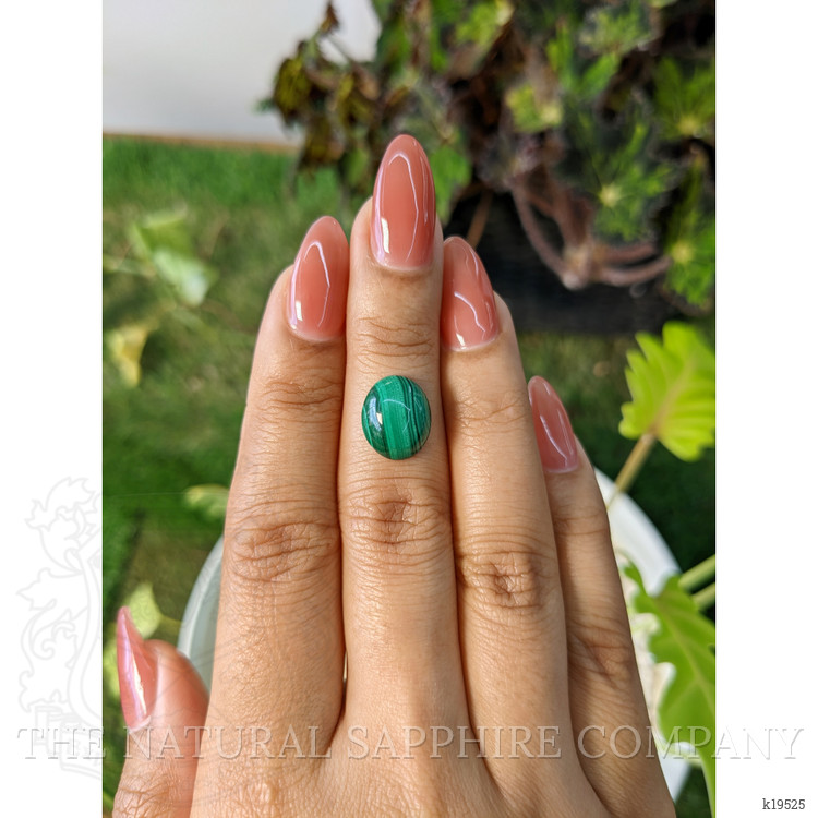 5.00 Ct. Cabochon Malachite from Russia