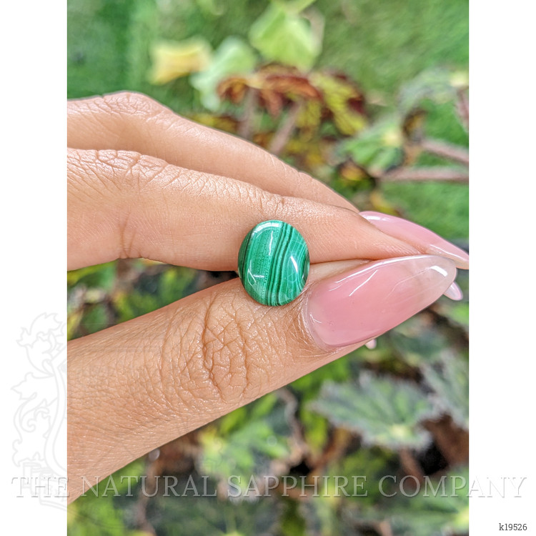 5.04 Ct. Cabochon Malachite from Russia