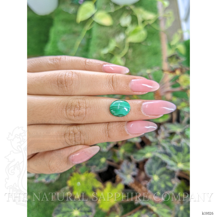 5.04 Ct. Cabochon Malachite from Russia