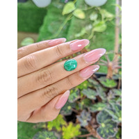 5.04 Ct. Cabochon Malachite from Russia Life Style