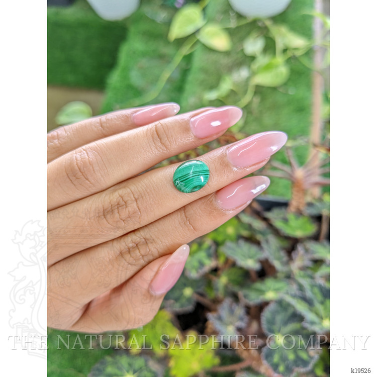 5.04 Ct. Cabochon Malachite from Russia