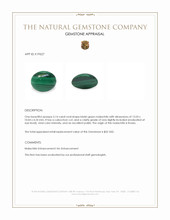 5.14 Ct. Cabochon Malachite from Russia Appraisal
