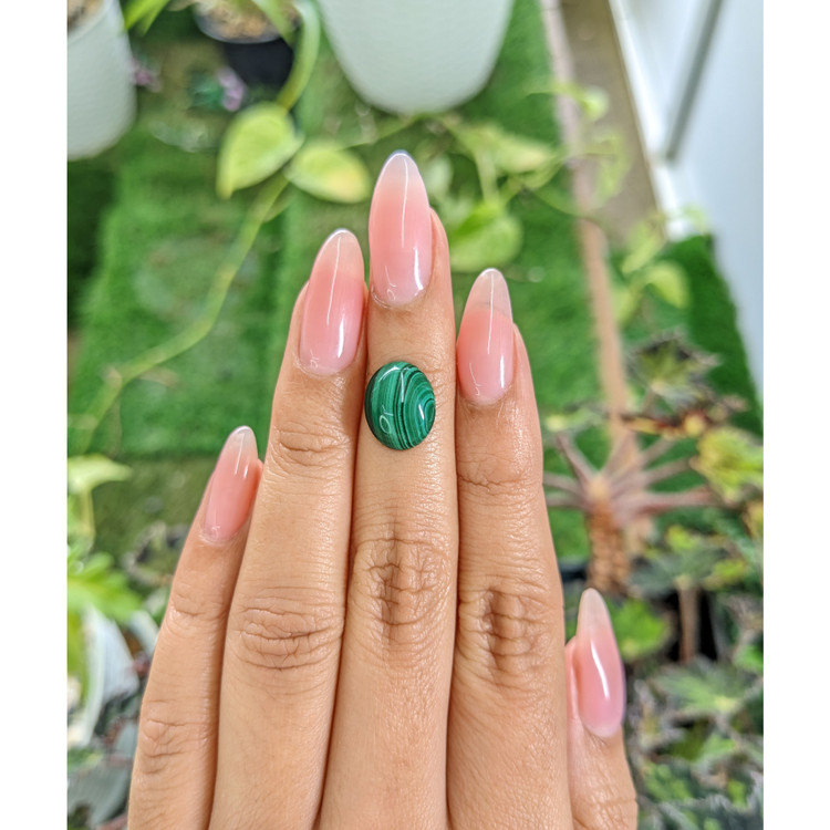 5.14 Ct. Cabochon Malachite from Russia