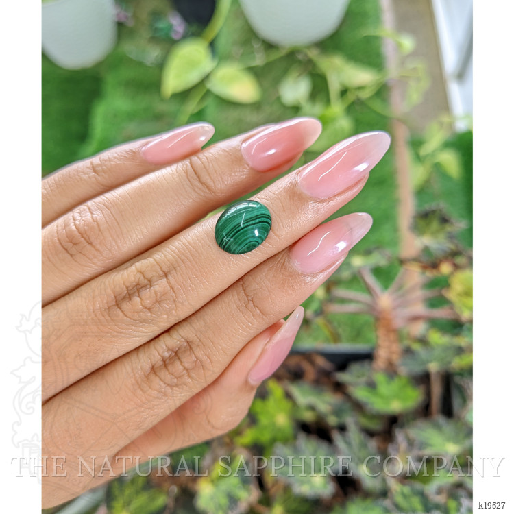 5.14 Ct. Cabochon Malachite from Russia