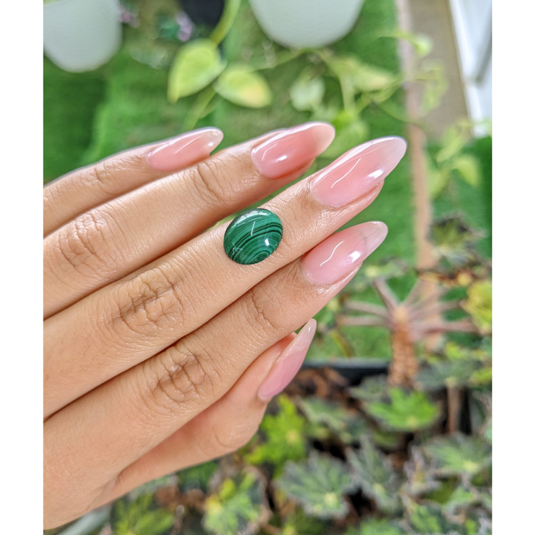 5.14 Ct. Cabochon Malachite from Russia