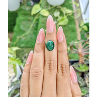 4.93 Ct. Cabochon Malachite from Russia Life Style