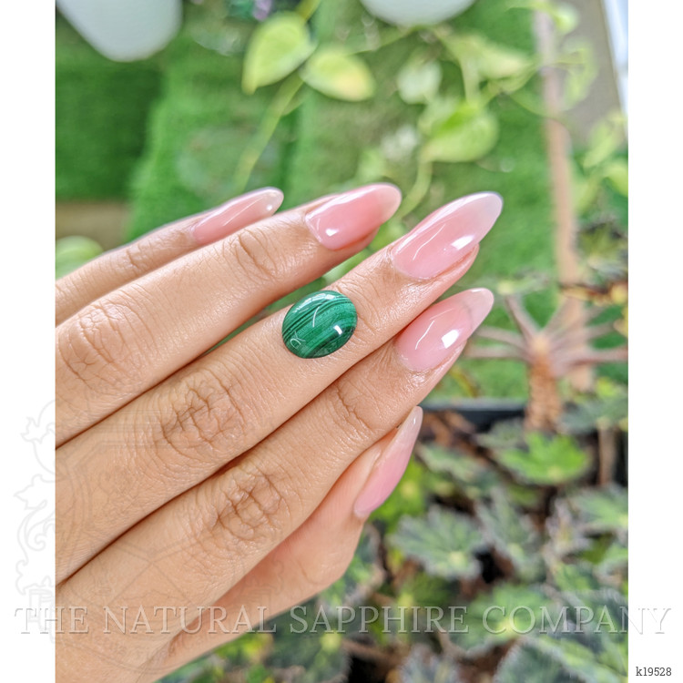 4.93 Ct. Cabochon Malachite from Russia