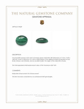 4.68 Ct. Cabochon Malachite from Russia Appraisal