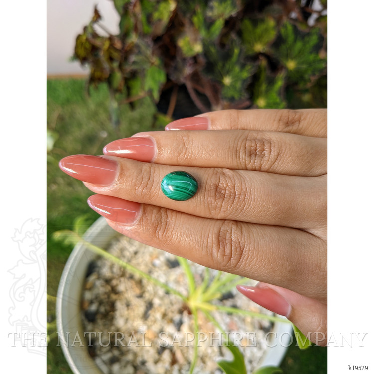 4.68 Ct. Cabochon Malachite from Russia