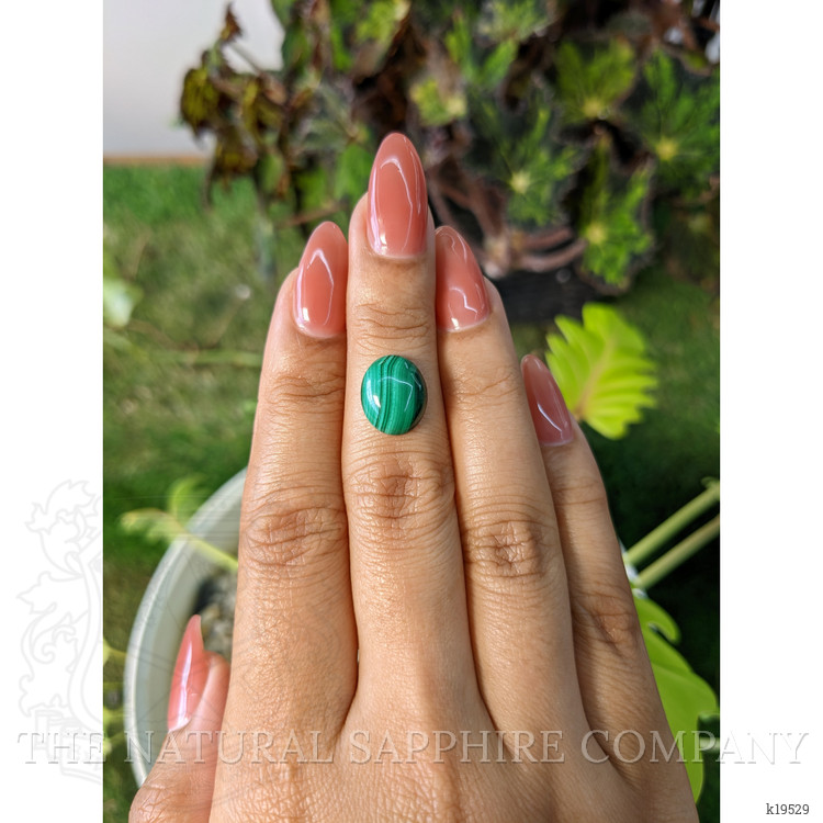 4.68 Ct. Cabochon Malachite from Russia