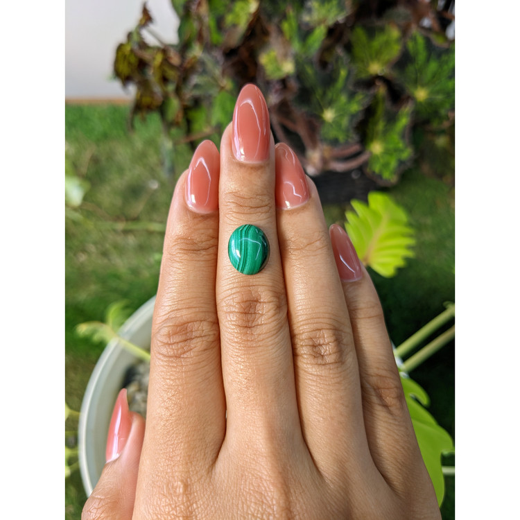 4.68 Ct. Cabochon Malachite from Russia