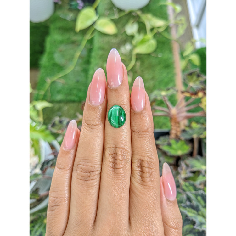 4.62 Ct. Cabochon Malachite from Russia