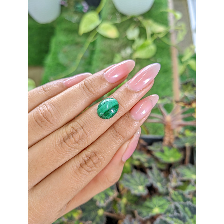 4.62 Ct. Cabochon Malachite from Russia