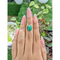 5.31 Ct. Cabochon Malachite from Russia Life Style