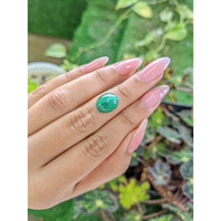 5.31 Ct. Cabochon Malachite from Russia Life Style