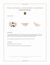 3.91 Ct. Peach Morganite from Brazil Appraisal