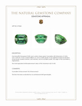 0.88 Ct. Green Tourmaline from Afghanistan Appraisal