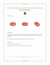 4.56 Ct. Cabochon Coral from Italy Appraisal