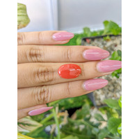 4.56 Ct. Cabochon Coral from Italy Life Style