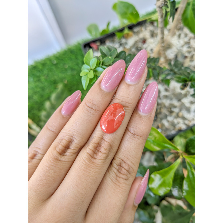 4.56 Ct. Cabochon Coral from Italy