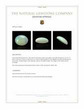 1.48 Ct. Multi Color Cabochon White Opal from Australia Appraisal