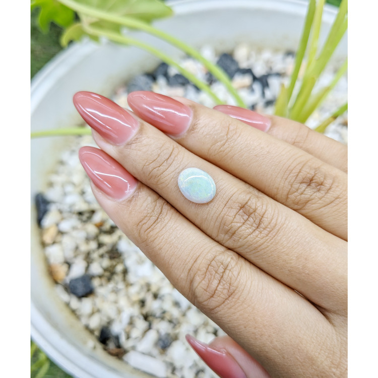 1.30 Ct. Cabochon White Opal from Australia