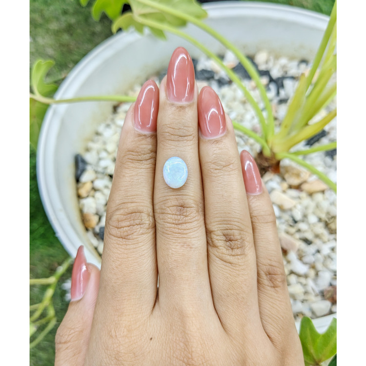 1.52 Ct. Cabochon White Opal from Australia