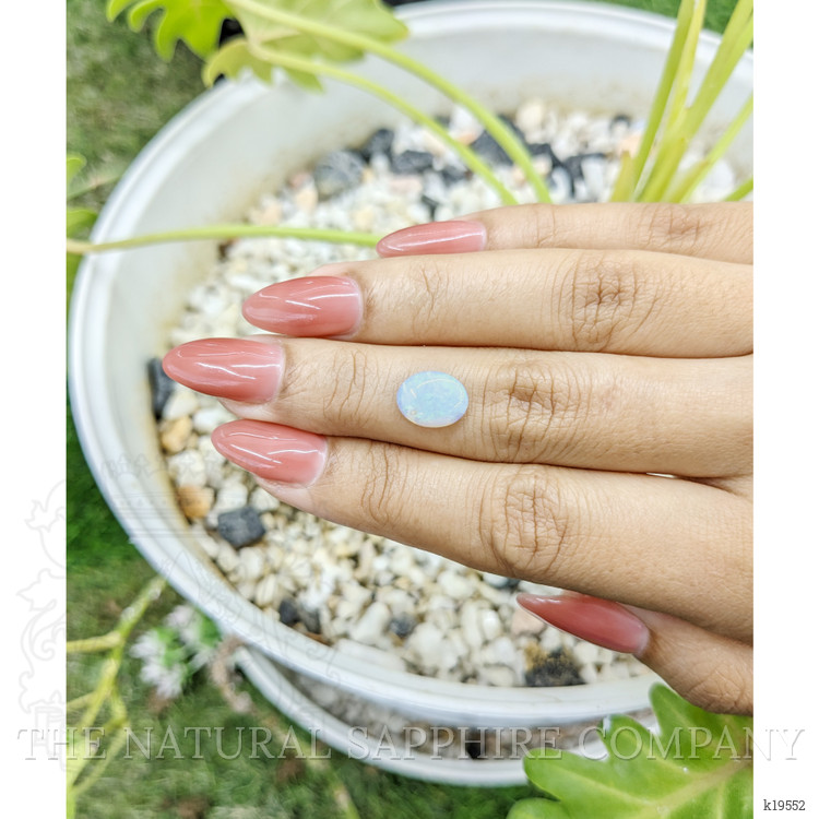 1.52 Ct. Cabochon White Opal from Australia