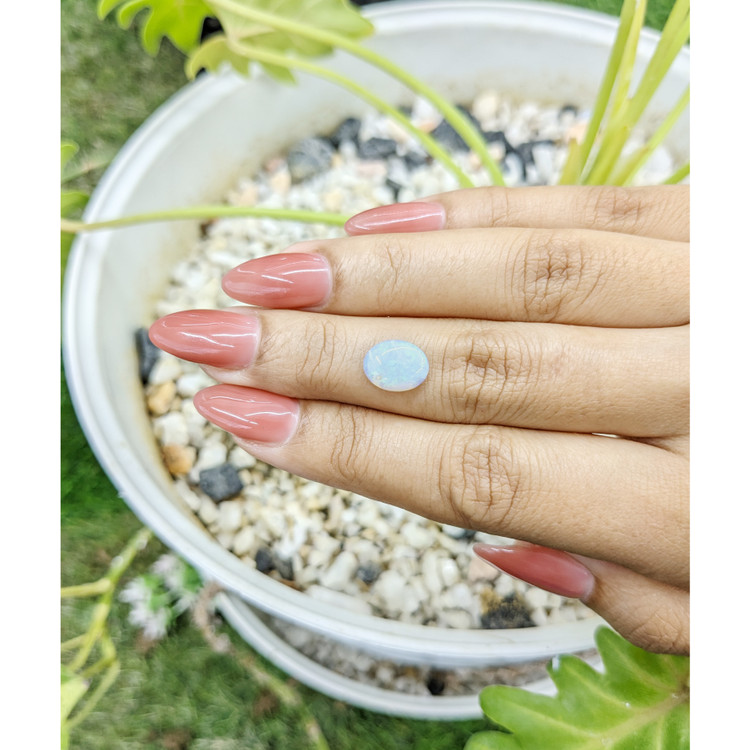 1.52 Ct. Cabochon White Opal from Australia