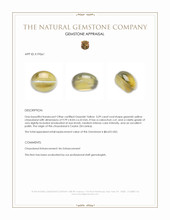 5.09 Ct. Cabochon Chrysoberyl from Ceylon (Sri Lanka) Appraisal