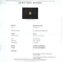 5.09 Ct. Cabochon Chrysoberyl from Ceylon (Sri Lanka) Scan Report