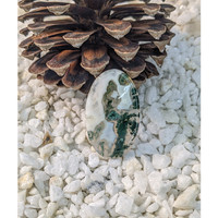 43.18 Ct. Cabochon White Opal from Madagascar Life Style