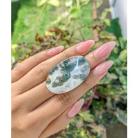 43.18 Ct. Cabochon White Opal from Madagascar Life Style