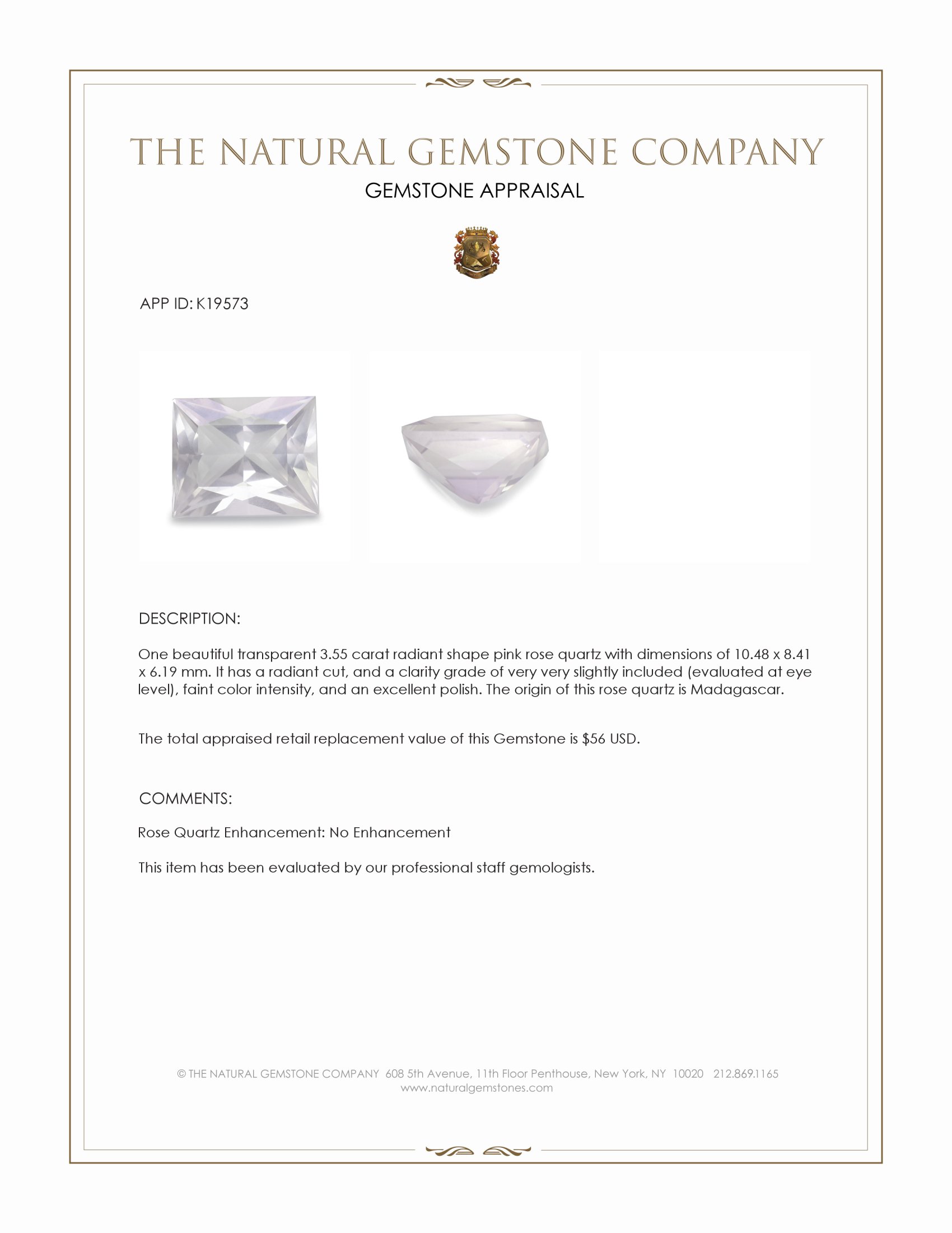 3.55 Ct. White Opal from Madagascar