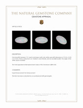 7.21 Ct. Cabochon White Opal from Australia Appraisal