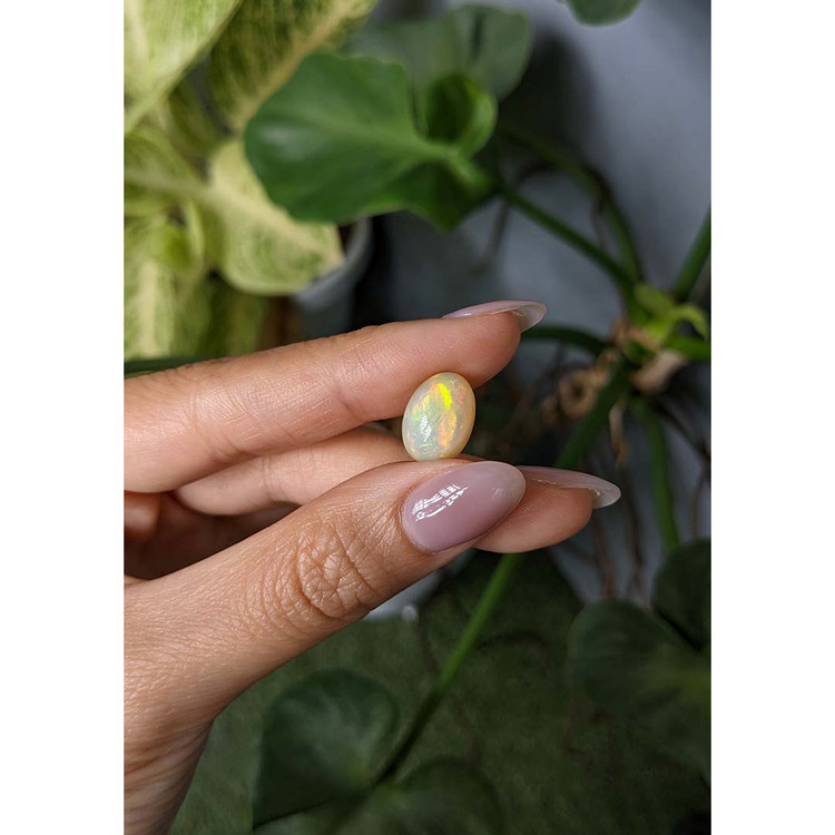 3.97 Ct. Cabochon White Opal from Australia