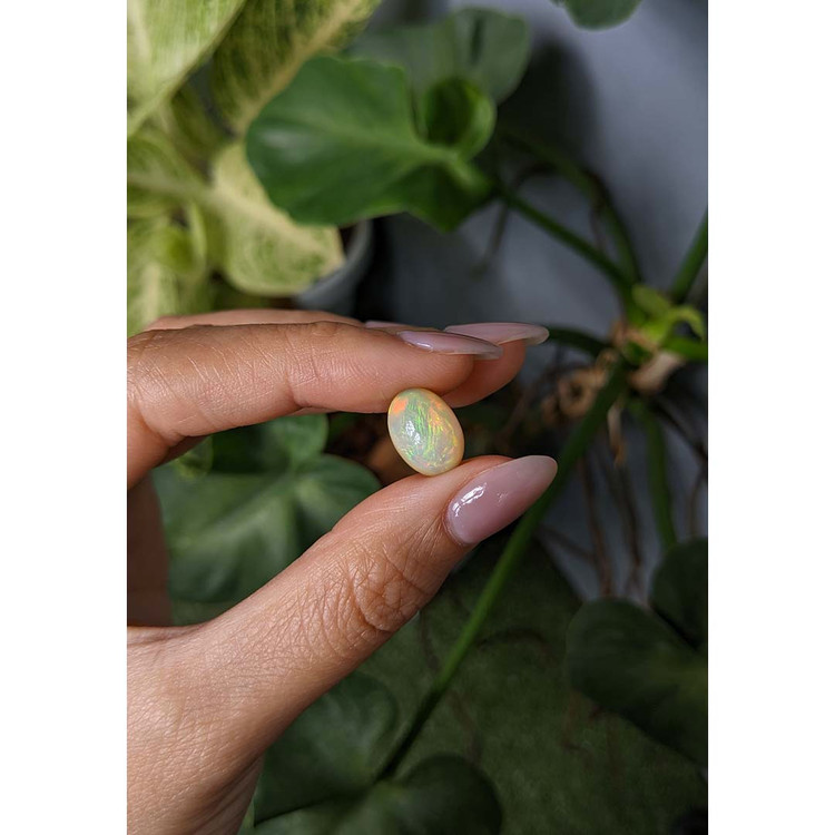 3.97 Ct. Cabochon White Opal from Australia