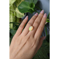 3.97 Ct. Cabochon White Opal from Australia Life Style