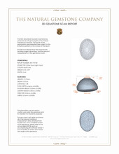 3.89 Ct. Multi Color Cabochon White Opal (Light Opal) from Australia 3 D Scan Report