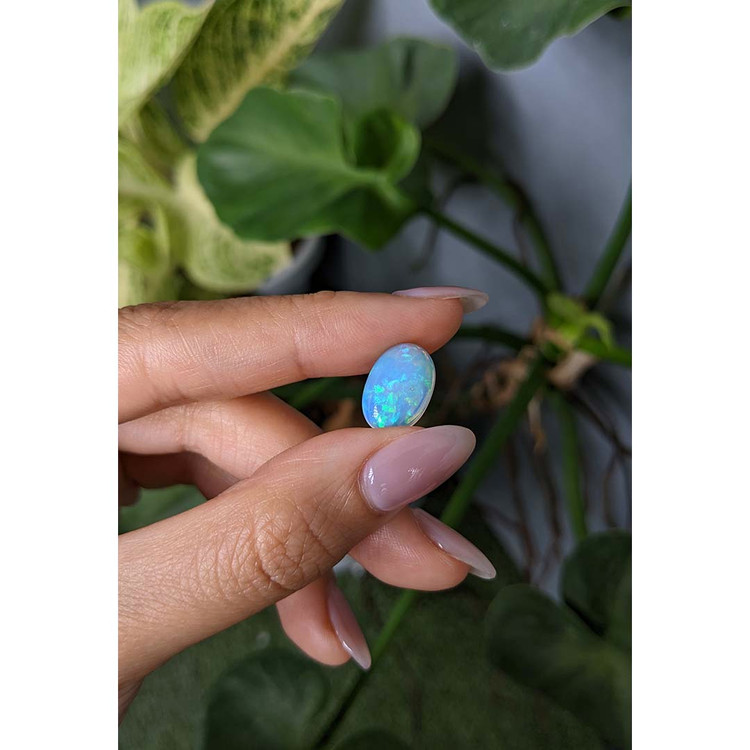 2.95 Ct. Cabochon White Opal from Australia