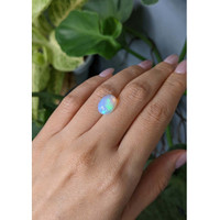 3.01 Ct. Cabochon White Opal from Australia Life Style