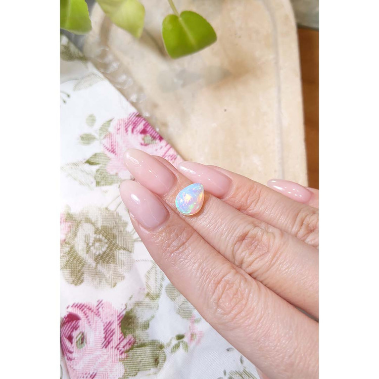 2.12 Ct. Cabochon White Opal from Australia