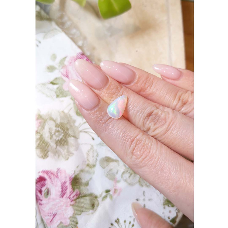 2.36 Ct. Cabochon White Opal from Australia