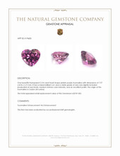 2.24 Ct. Pinkish Purple Tourmaline from Ceylon (Sri Lanka) Appraisal