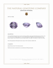 2.23 Ct. Pinkish Purple Spinel from Ceylon (Sri Lanka) Appraisal