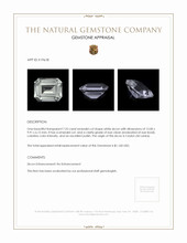 7.25 Ct. White Zircon from Ceylon (Sri Lanka) Appraisal