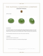 21.20 Ct. Green Cabochon Jade from Burma (Myanmar) Appraisal